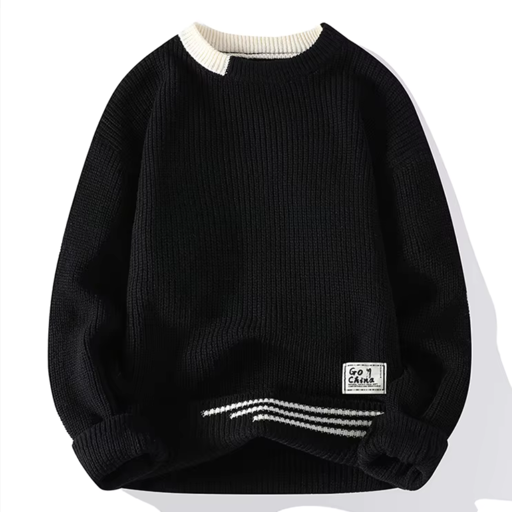 Elodie | Stylish Crew Neck Chunky Knit Sweater