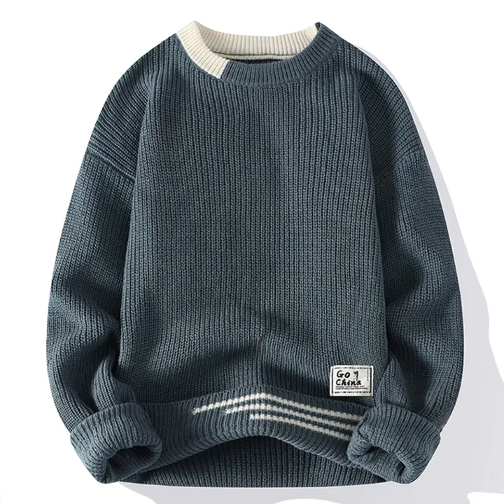 Elodie | Stylish Crew Neck Chunky Knit Sweater