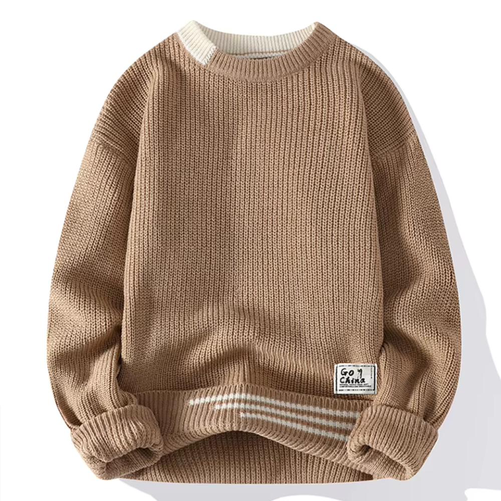 Elodie | Stylish Crew Neck Chunky Knit Sweater