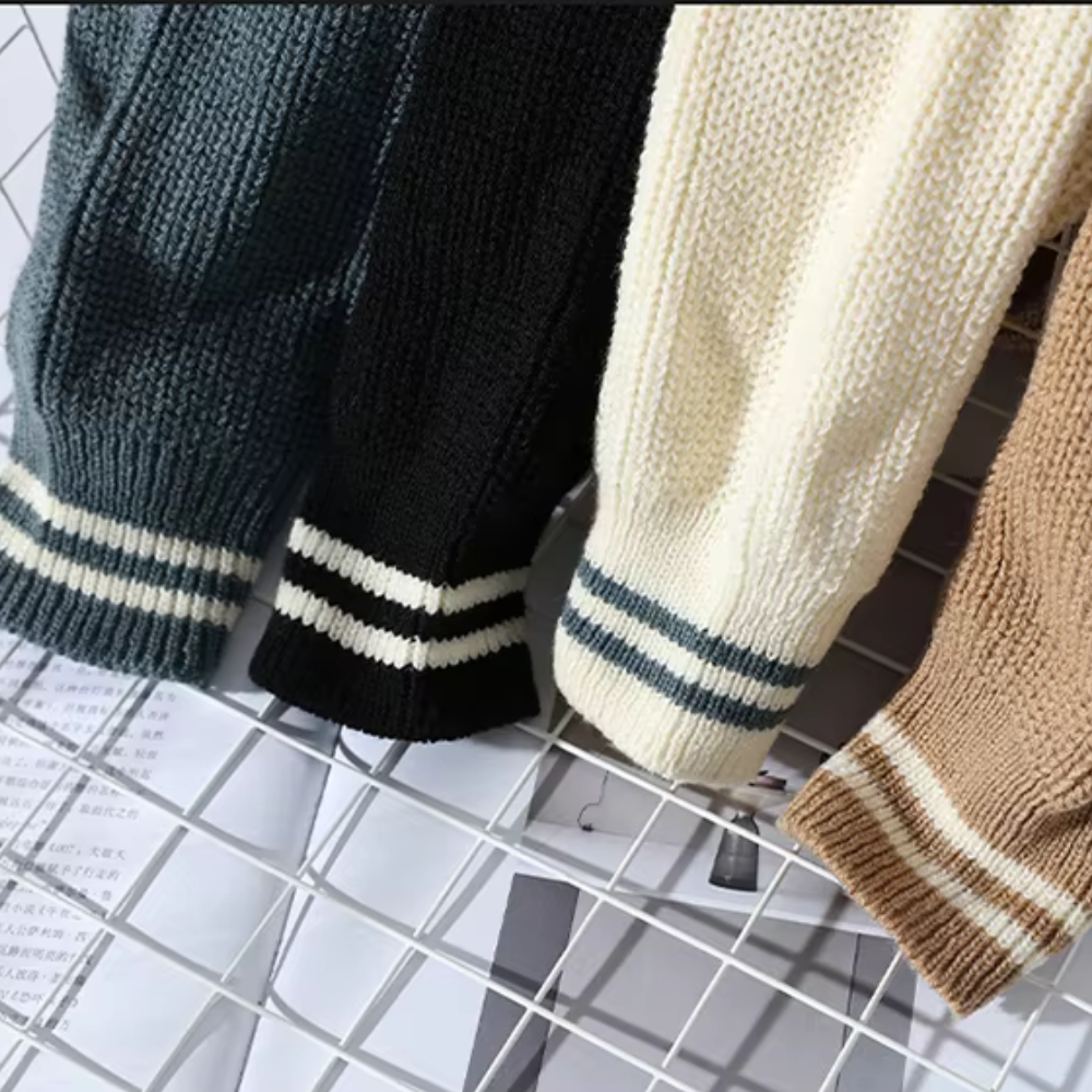 Elodie | Stylish Crew Neck Chunky Knit Sweater