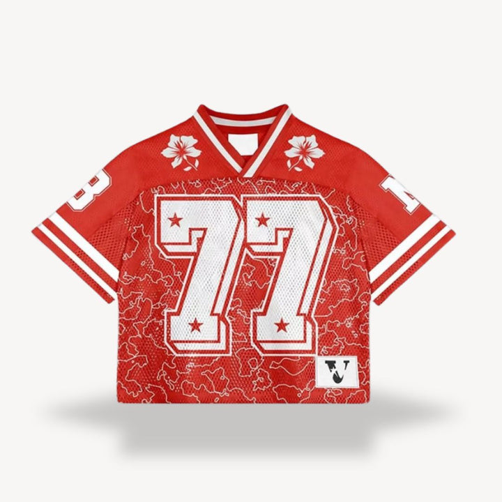 Cascade | Stylish Men's V-Neck Sports Jersey With Mesh Panels