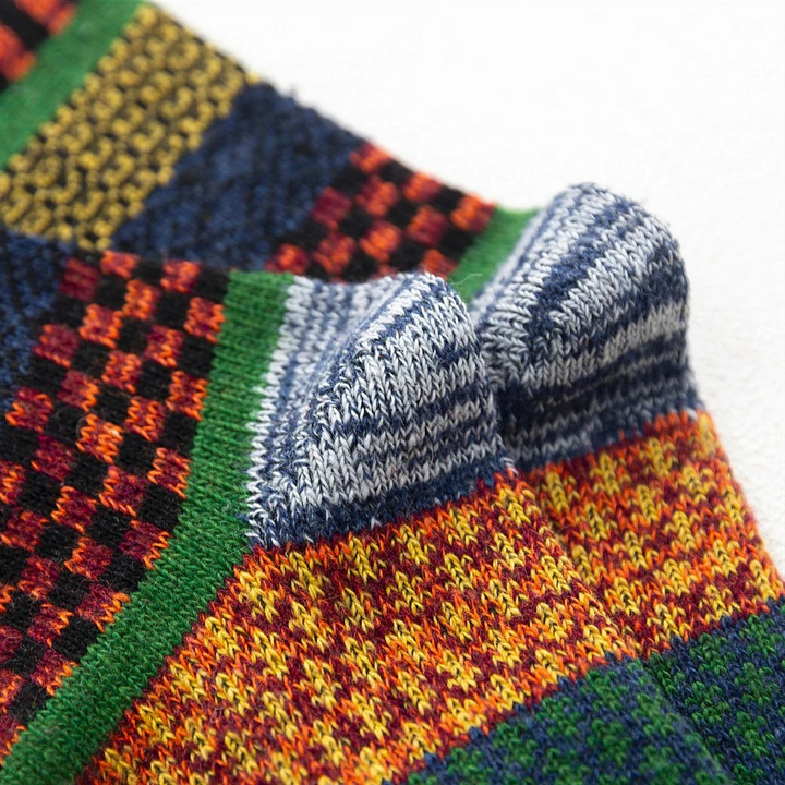Fiona | Stylish Vintage Woolen Men's Socks With Ethnic Patterns