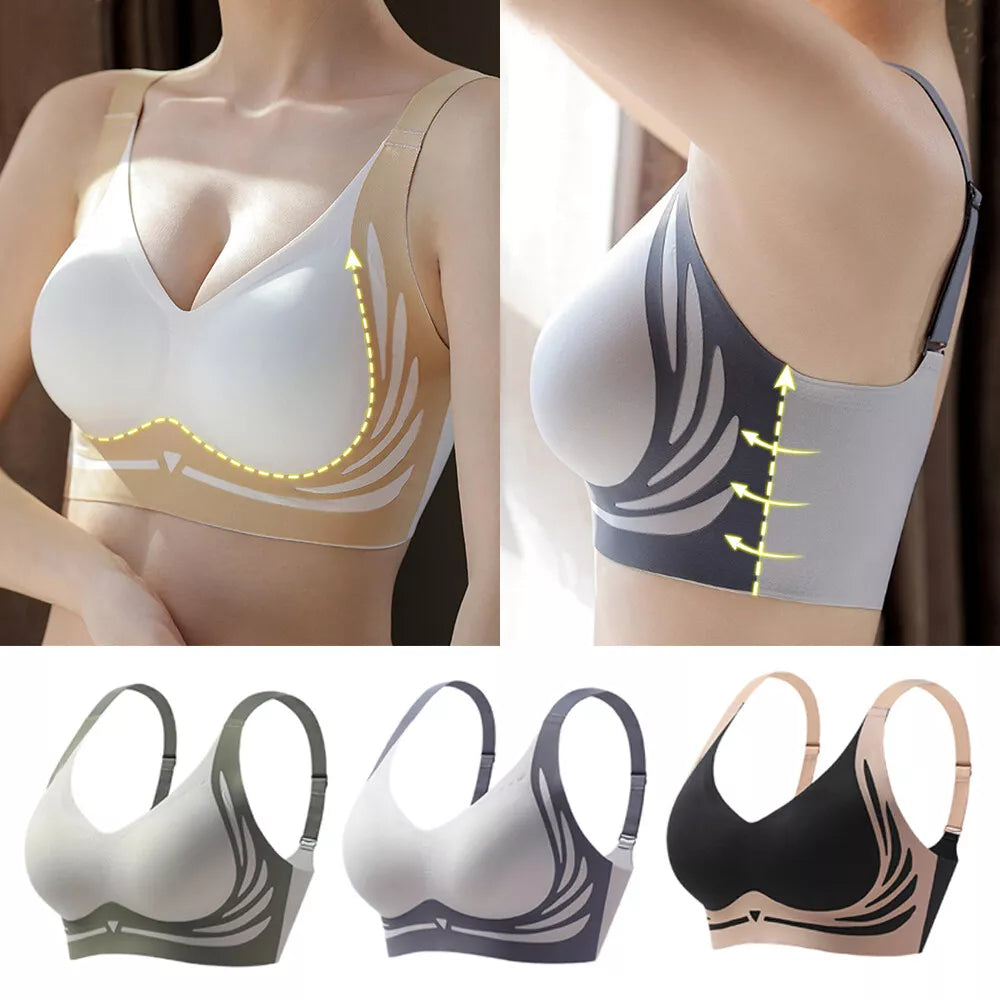 Madison | Stylish Wire-Free V-Neck Support Bra With Wide Band