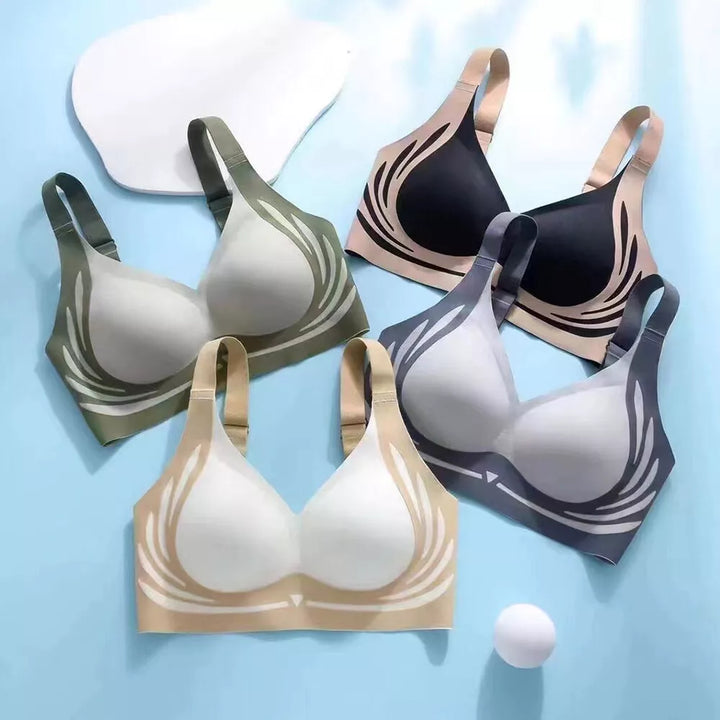 Madison | Stylish Wire-Free V-Neck Support Bra With Wide Band