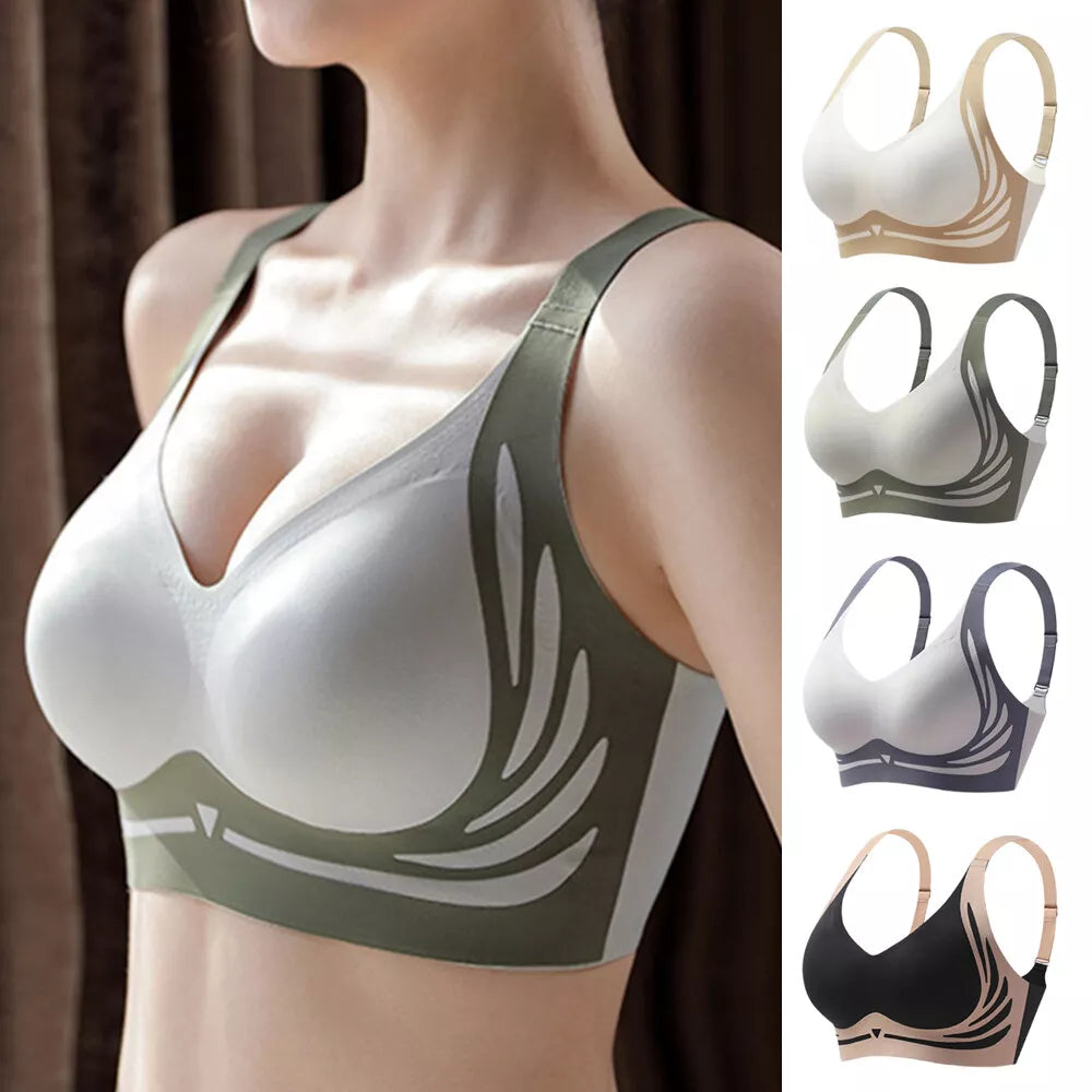 Madison | Stylish Wire-Free V-Neck Support Bra With Wide Band