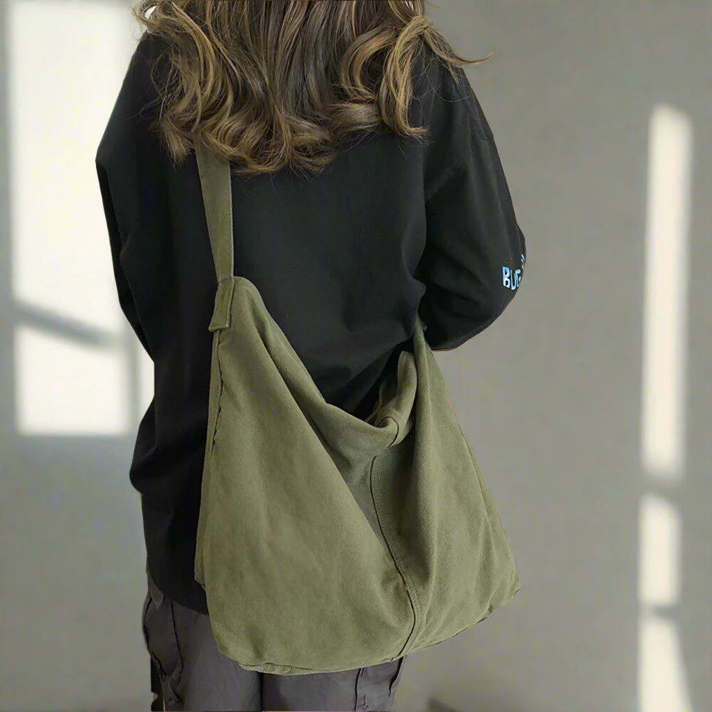 Nora | Chic Canvas Shoulder Bag Large Everyday Tote With Crossbody Strap