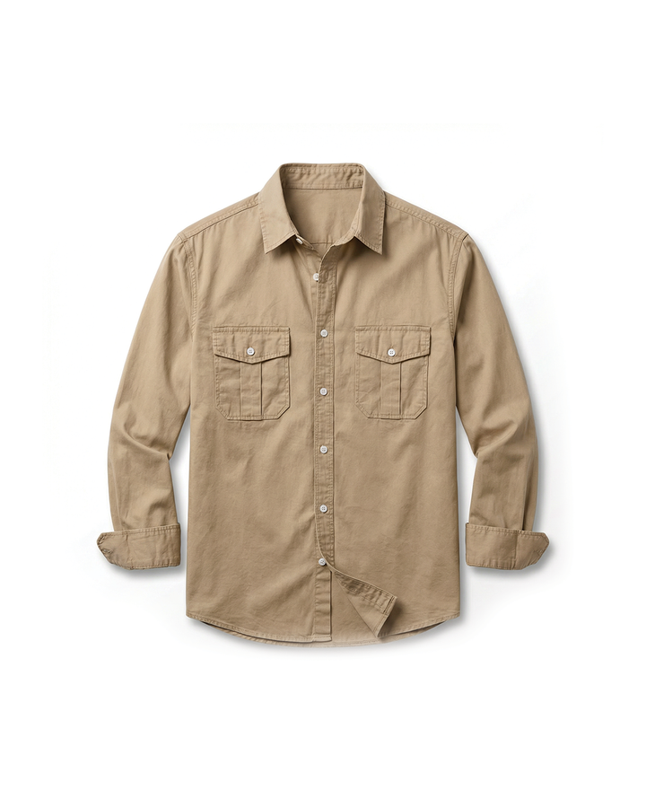Bennett | Stylish Long Sleeve Button Up Shirt With Dual Chest Pockets
