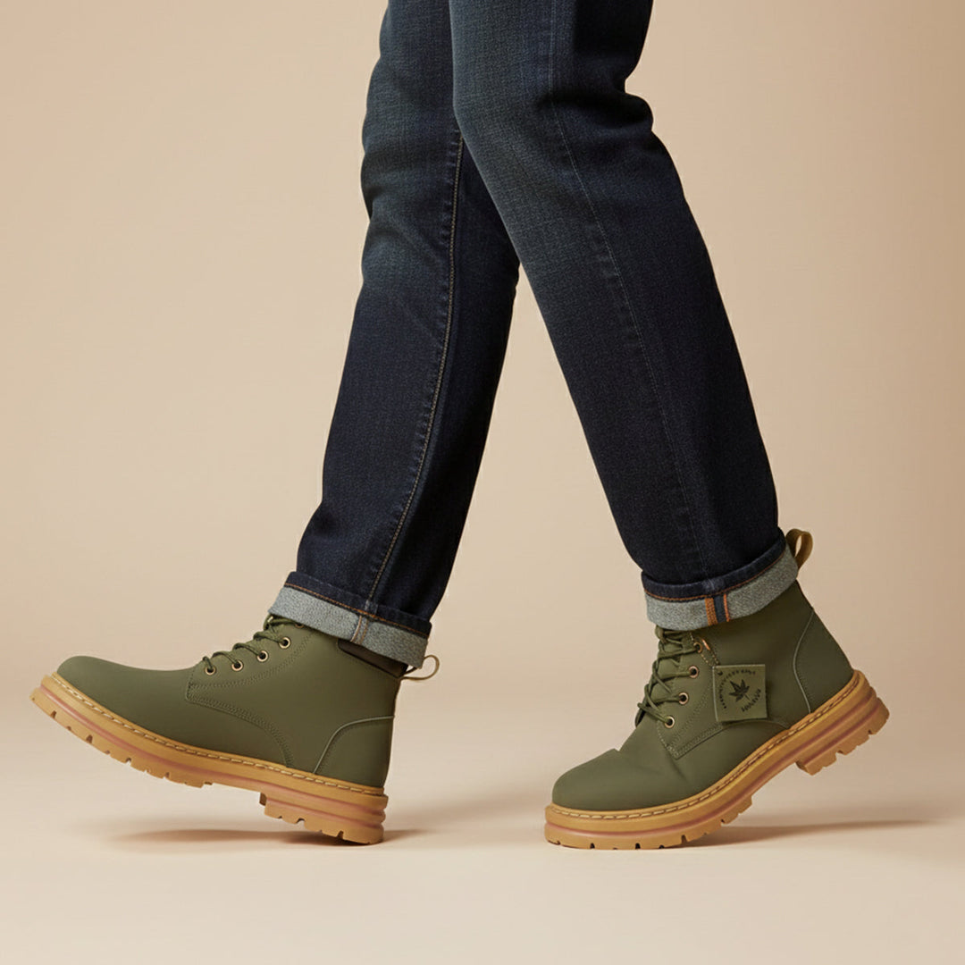 Margot | Stylish Wheat Lace-Up Work Boots Men
