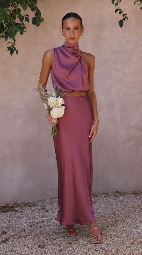 Sybil | Sleek Halter Midi Dress