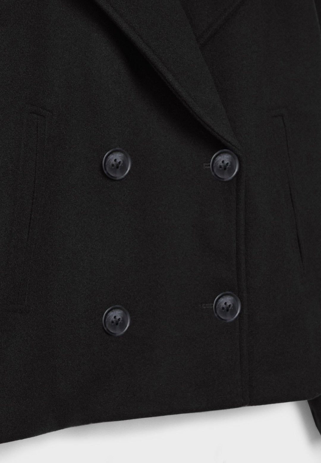 Raven | Chic Double Breasted Cropped Jacket With Lapels