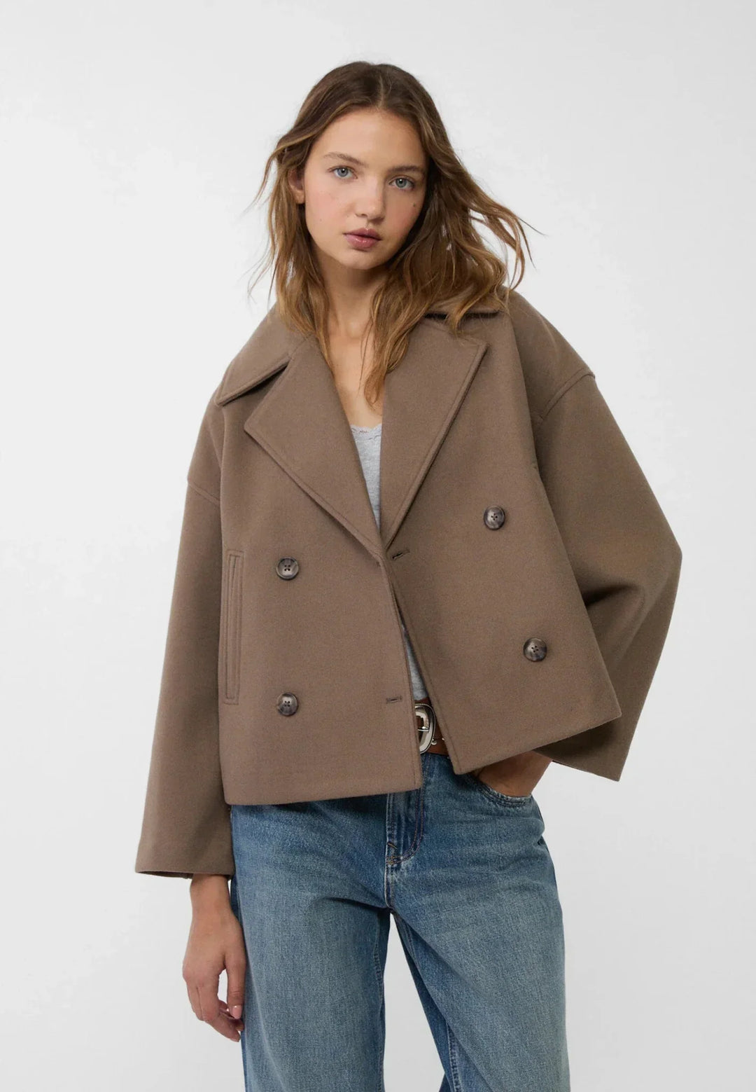 Lennox | Chic Double-Breasted Cropped Jacket With Pointed Lapels