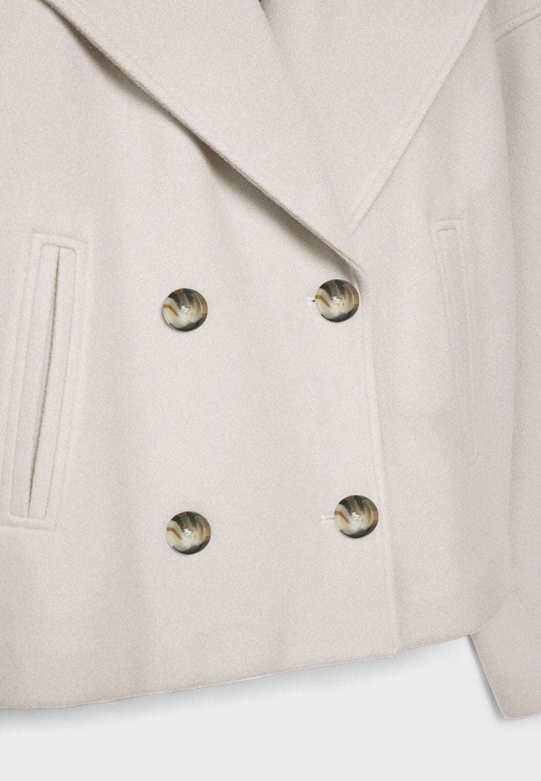 Raven | Chic Double Breasted Cropped Jacket With Lapels