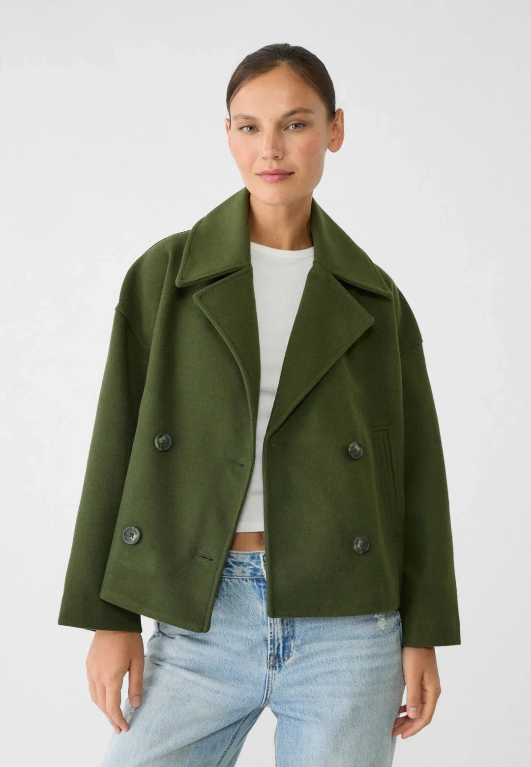 Lennox | Chic Double-Breasted Cropped Jacket With Pointed Lapels