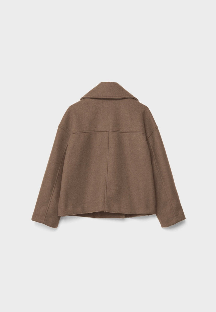 Raven | Chic Double Breasted Cropped Jacket With Lapels
