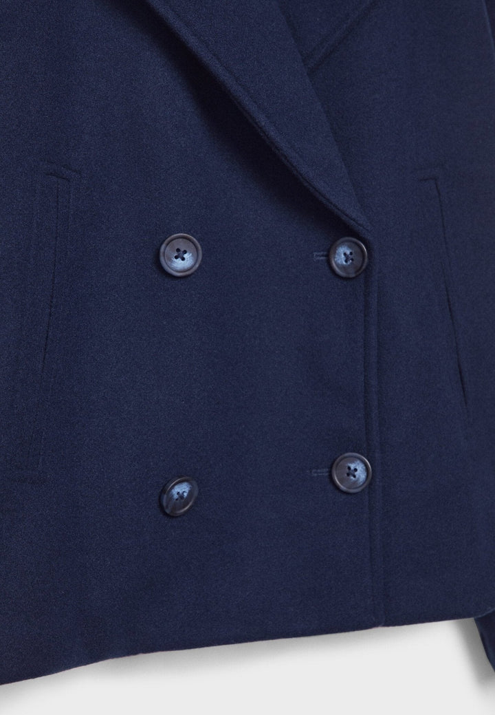Raven | Chic Double Breasted Cropped Jacket With Lapels