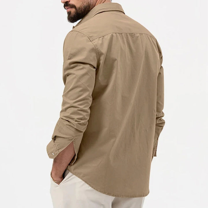 Bennett | Stylish Long Sleeve Button Up Shirt With Dual Chest Pockets