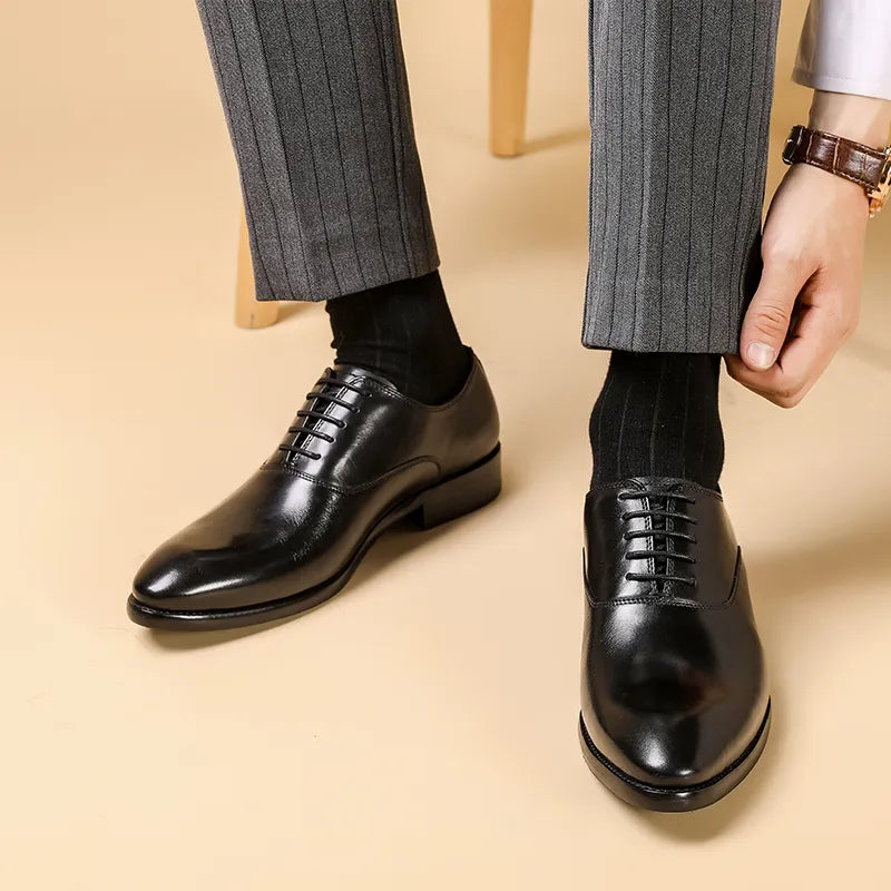 Ezra | Elegant Orthopedic Leather Oxford Dress Shoes