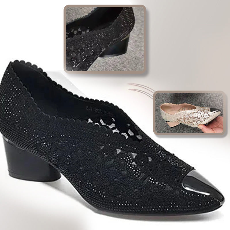 Celeste | Elegant Mesh Low Heel Orthopedic Pumps