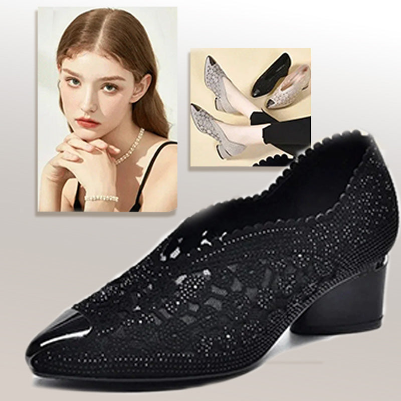 Celeste | Elegant Mesh Low Heel Orthopedic Pumps