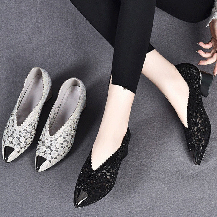 Celeste | Elegant Mesh Low Heel Orthopedic Pumps