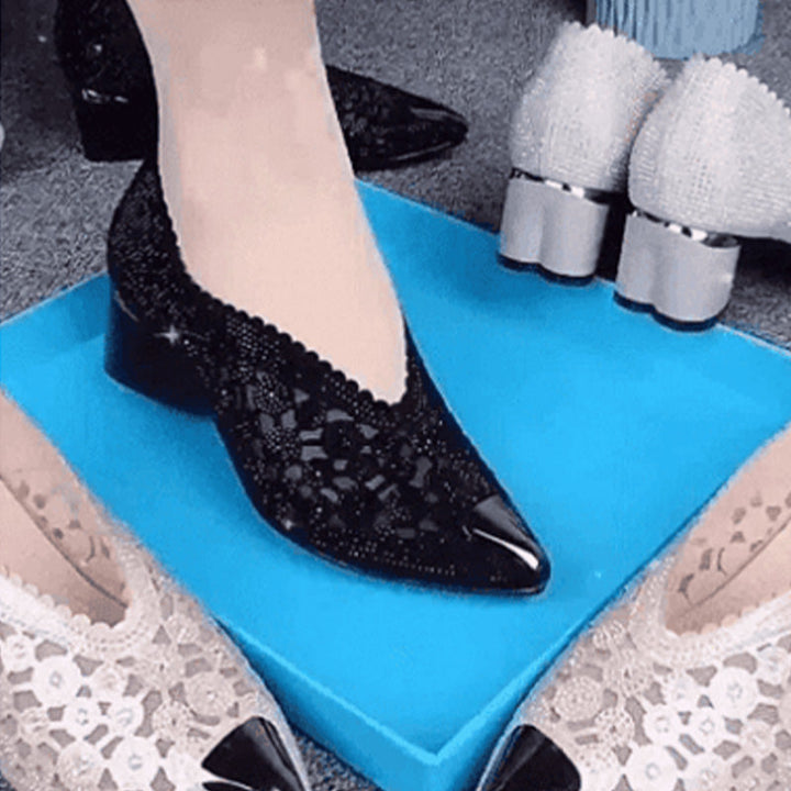 Celeste | Elegant Mesh Low Heel Orthopedic Pumps