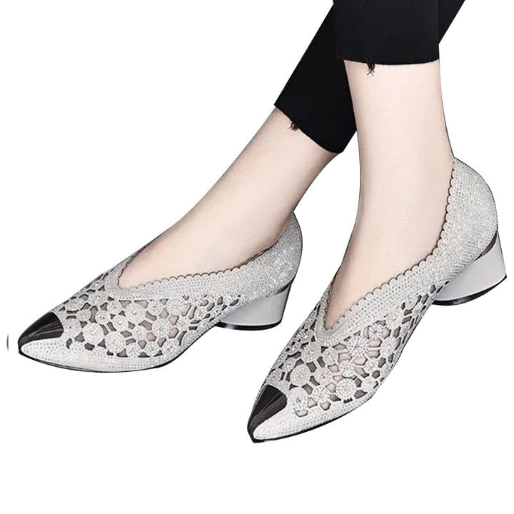 Celeste | Elegant Mesh Low Heel Orthopedic Pumps