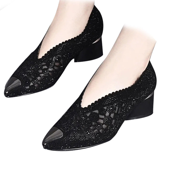 Celeste | Elegant Mesh Low Heel Orthopedic Pumps