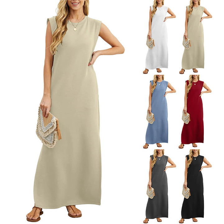 Ophelia | Elegant Sleeveless Round Neck Maxi Dress