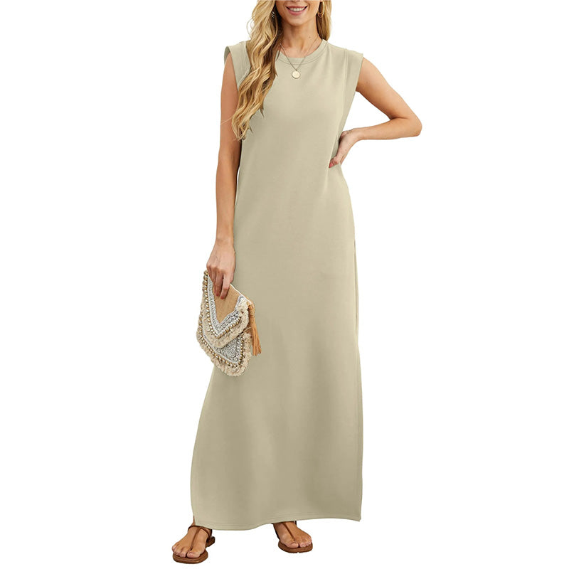 Ophelia | Elegant Sleeveless Round Neck Maxi Dress