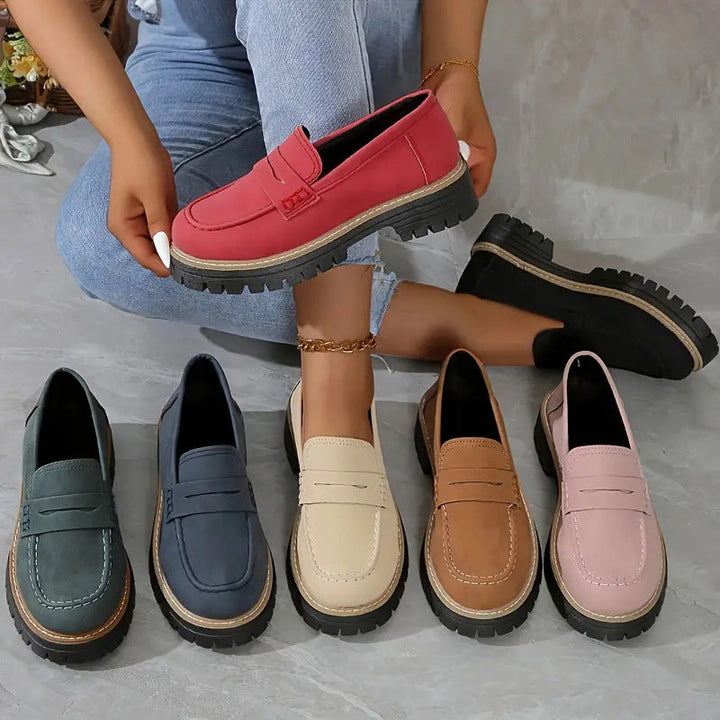 Evelyn | Chic Platform Chunky Loafers With Slip-On Design