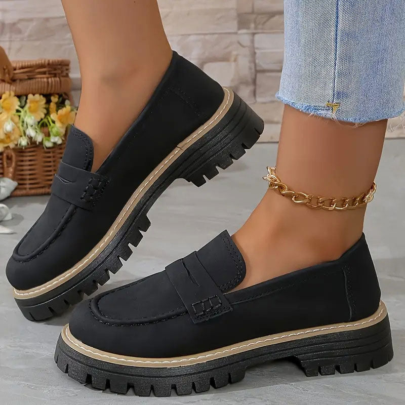 Isabella | Chic Platform Chunky Loafers With Bold Lug Sole
