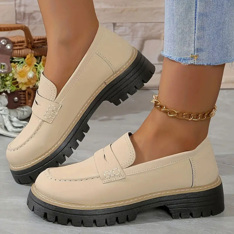 Evelyn | Chic Platform Chunky Loafers With Slip-On Design