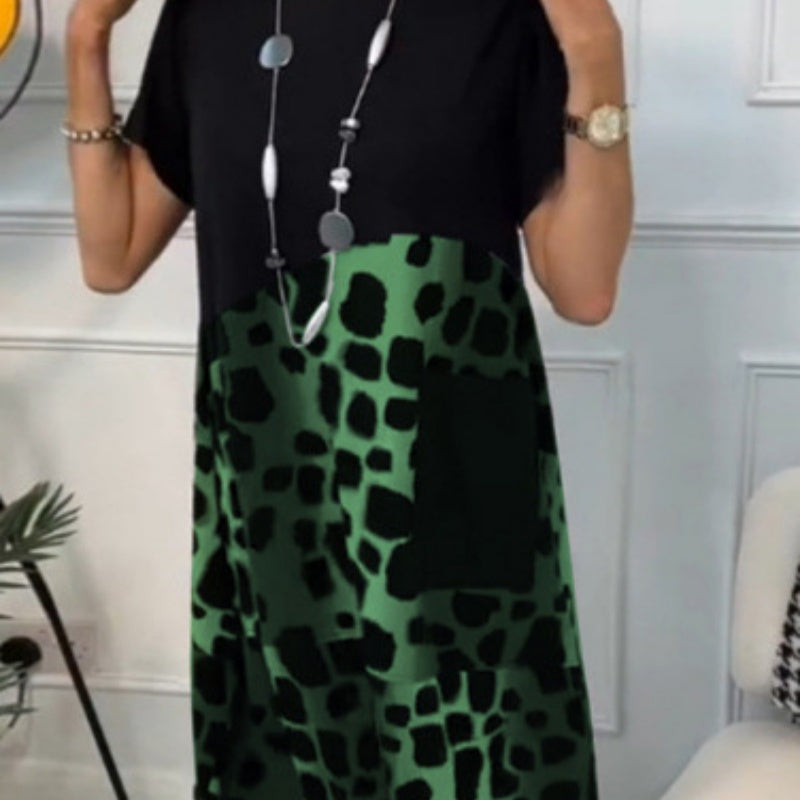 Sophia | Printed Short Sleeve Dress