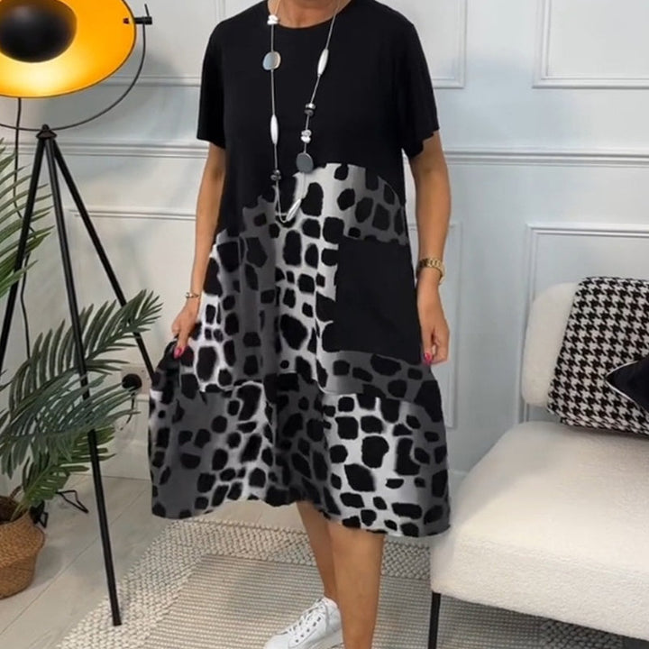 Sophia | Printed Short Sleeve Dress