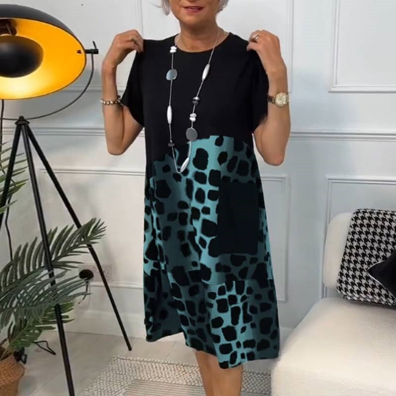 Sophia | Printed Short Sleeve Dress