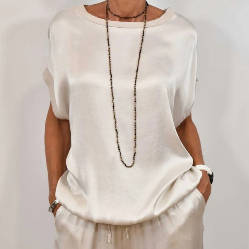 Marla | Stylish Sleeveless Two-Piece Set With Wide Leg Pants