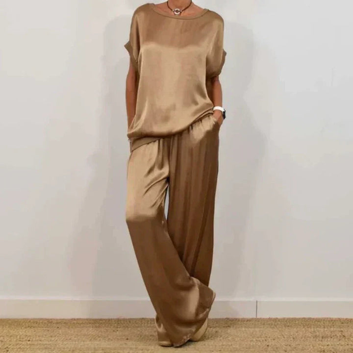 Marla | Stylish Sleeveless Two-Piece Set With Wide Leg Pants