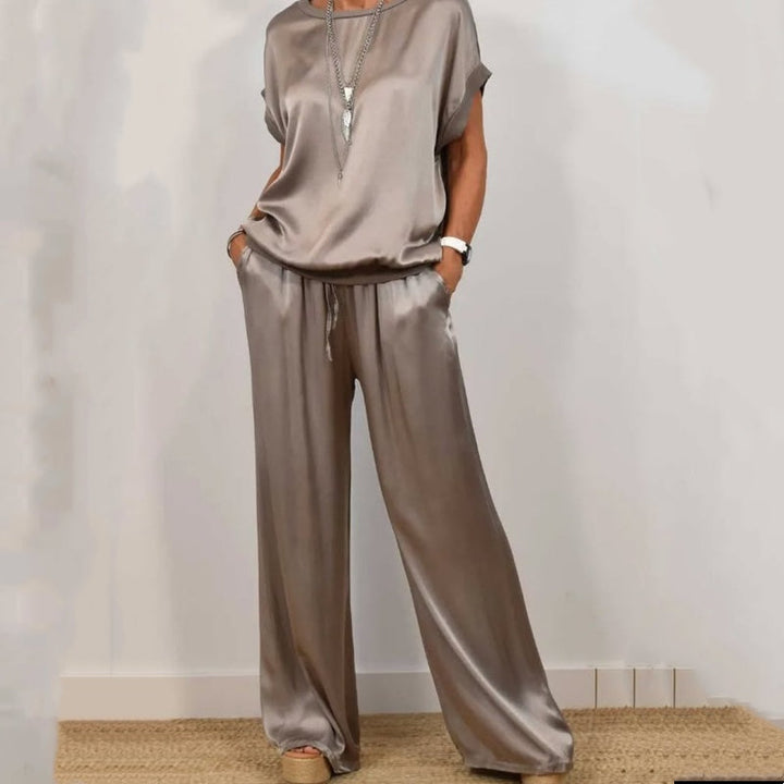 Marla | Stylish Sleeveless Two-Piece Set With Wide Leg Pants