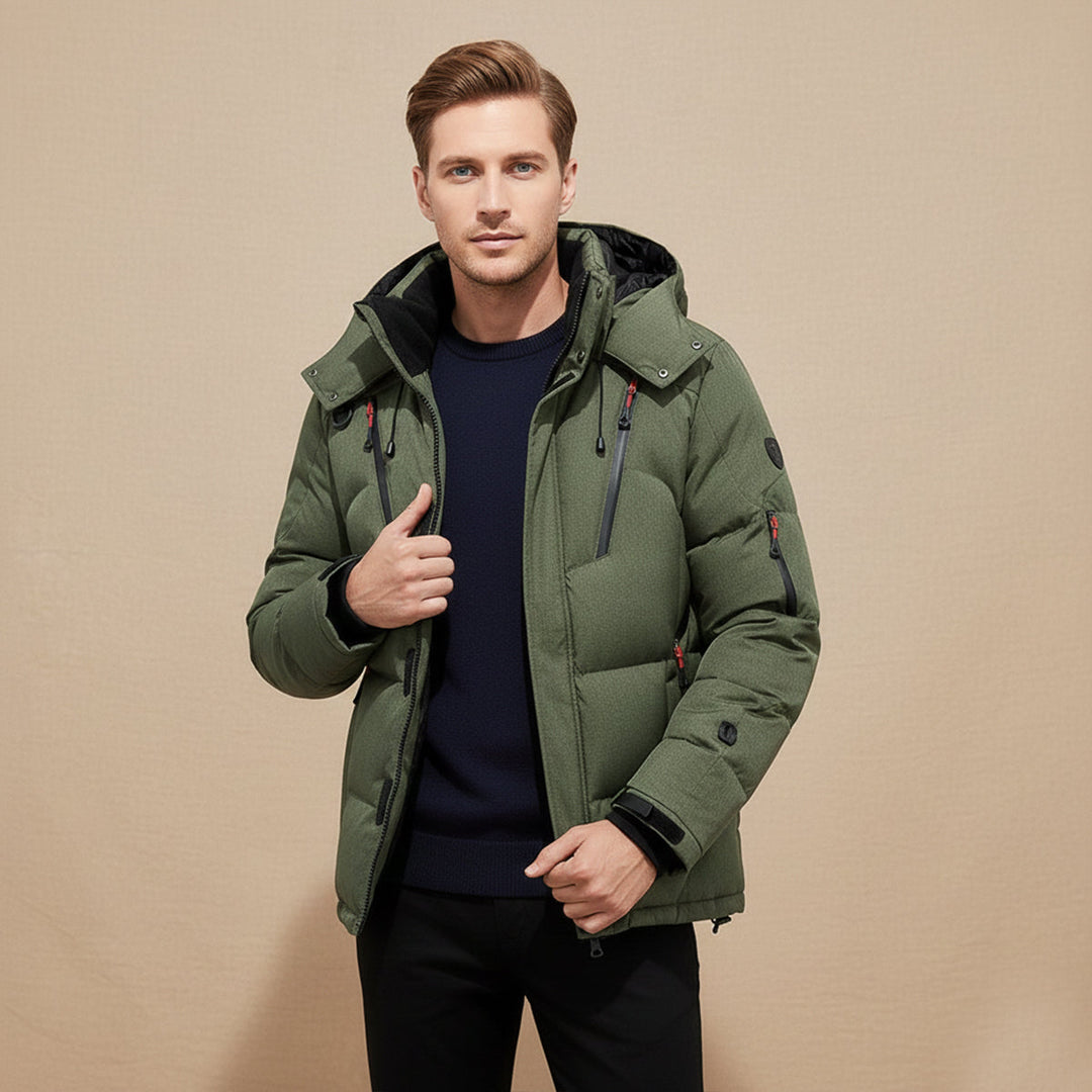 Serena | Stylish Quilted Down Puffer Jacket With Hood