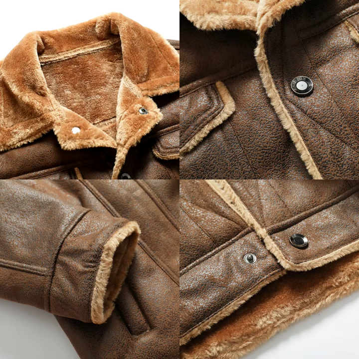Margot | Stylish Faux Leather Fur-Lined Winter Jacket