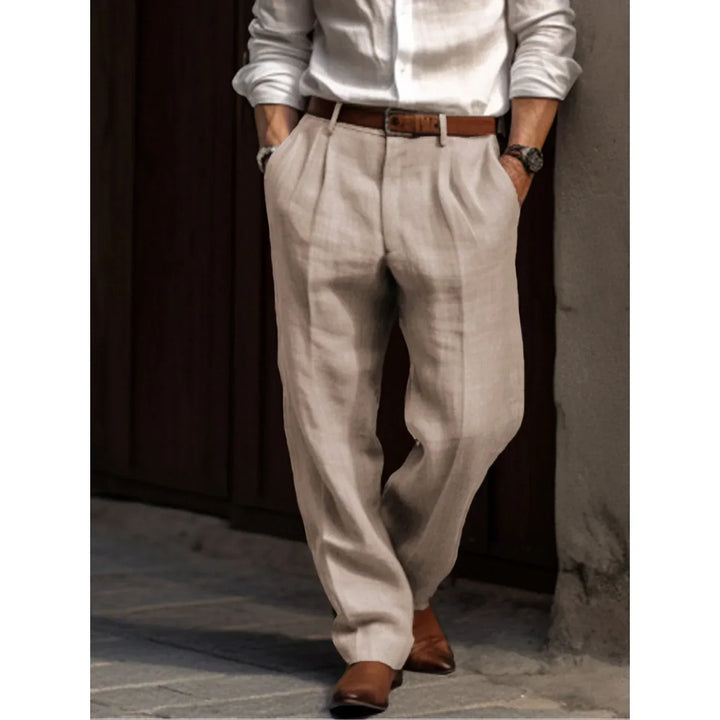 Dylan | Elegant Men's Relaxed Fit Linen Business Trousers