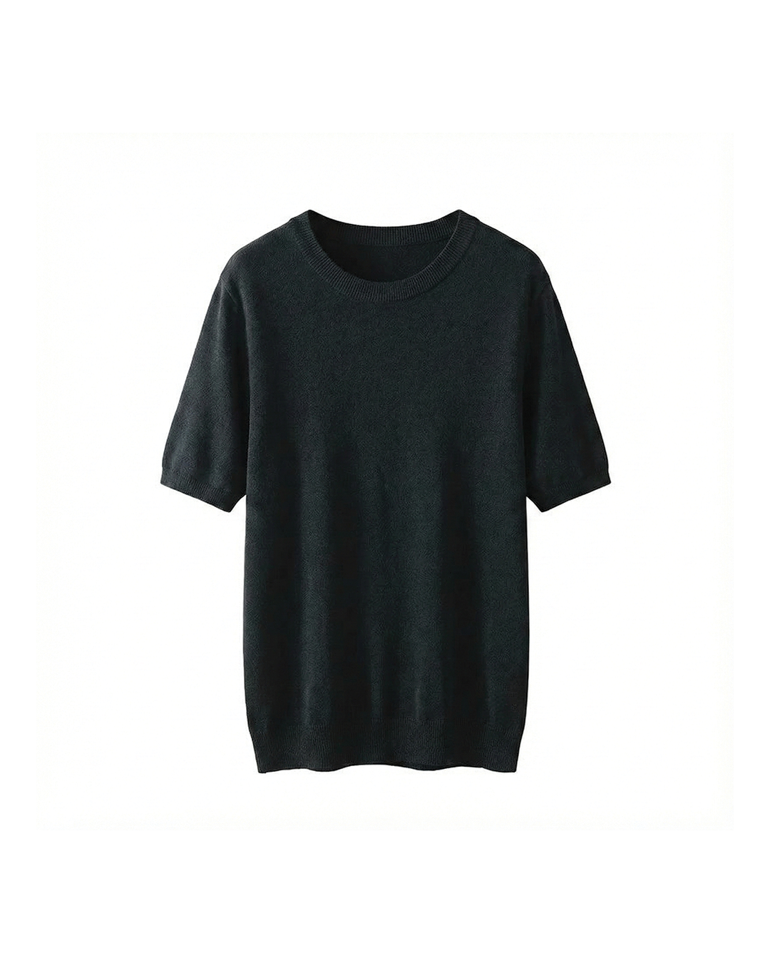 Millie | Elegant Short Sleeve Cashmere Crew Neck Sweater