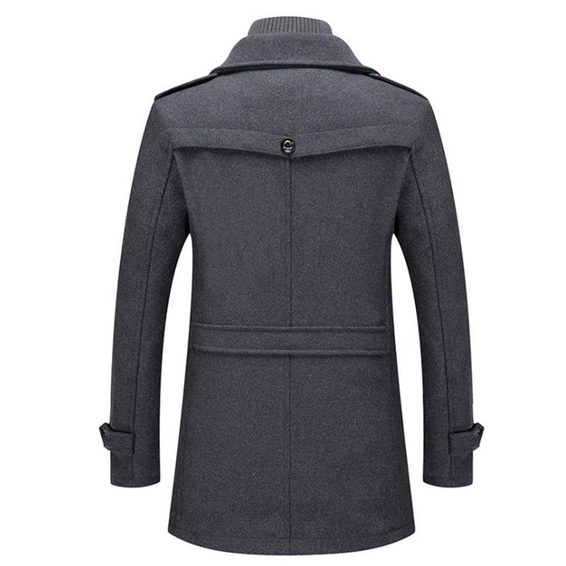 Natasha | Stylish Double-Layered Wool Coat With Ribbed Collar