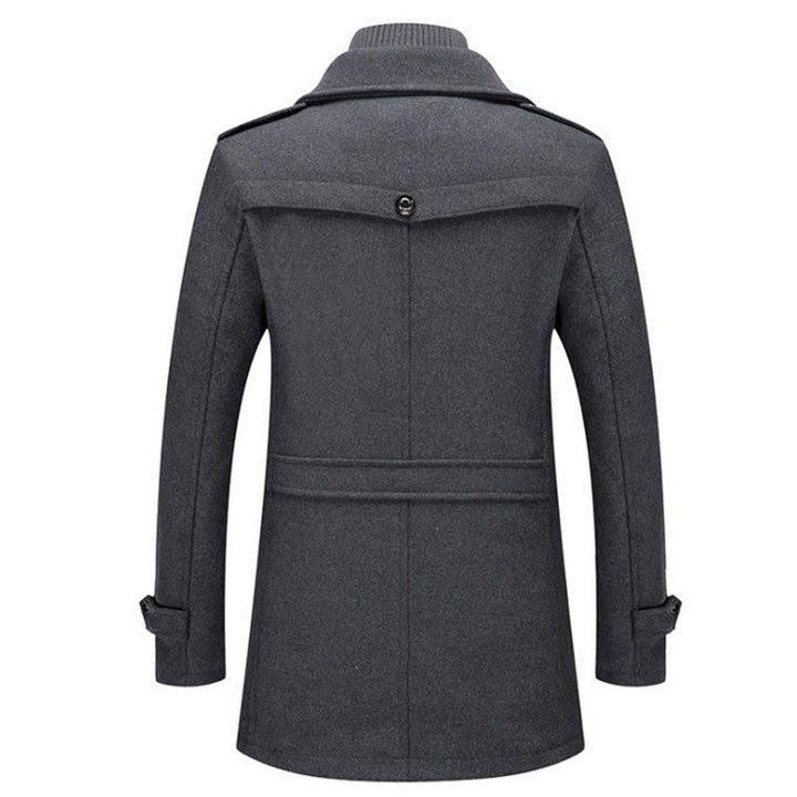 Natasha | Stylish Double-Layered Wool Coat With Ribbed Collar
