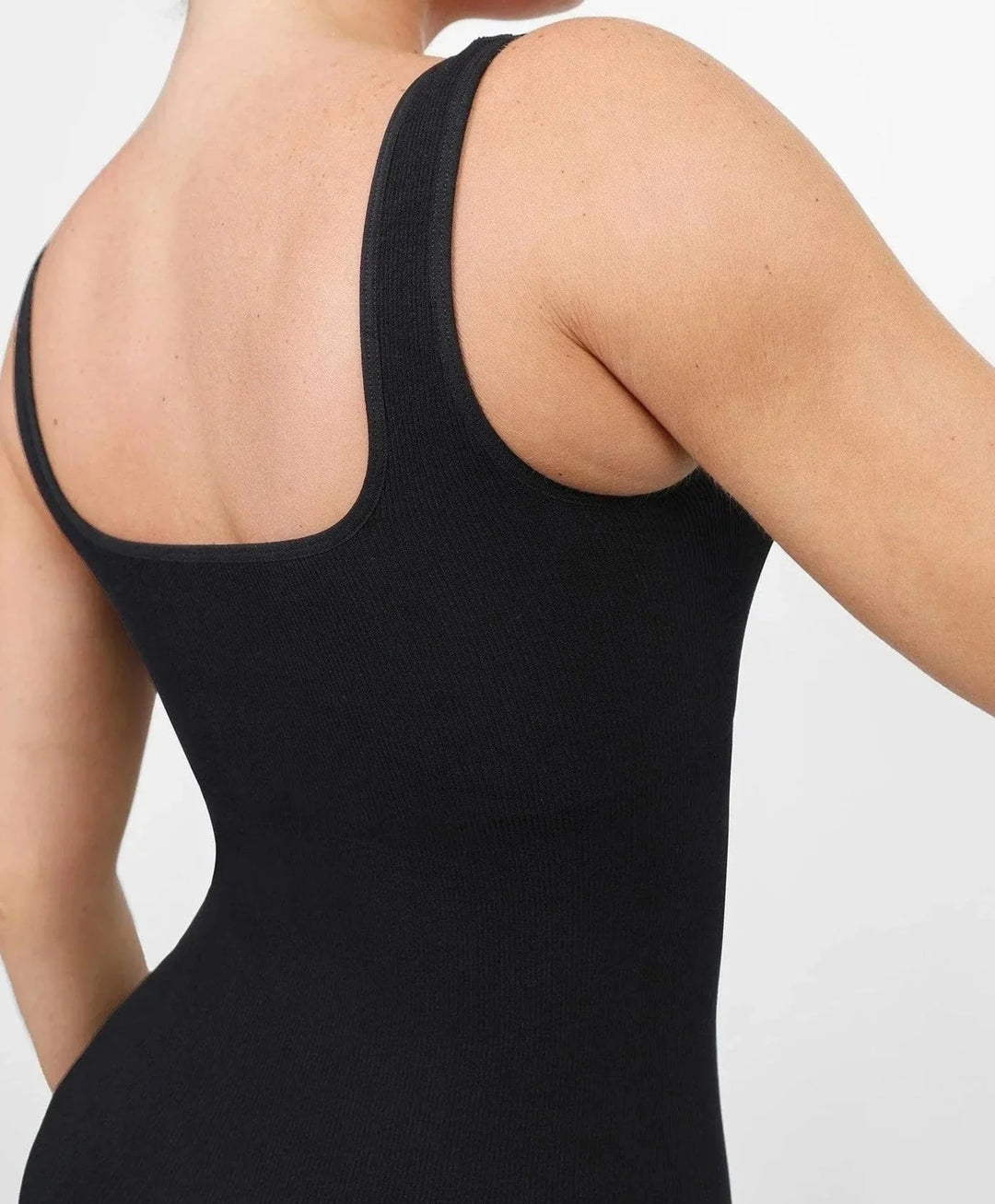 Emma | Chic Square Neck Sleeveless Ribbed Jumpsuit