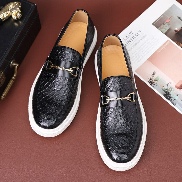 Elyse | Stylish Brown Woven Horsebit Loafers For Men