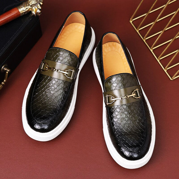 Elyse | Stylish Brown Woven Horsebit Loafers For Men