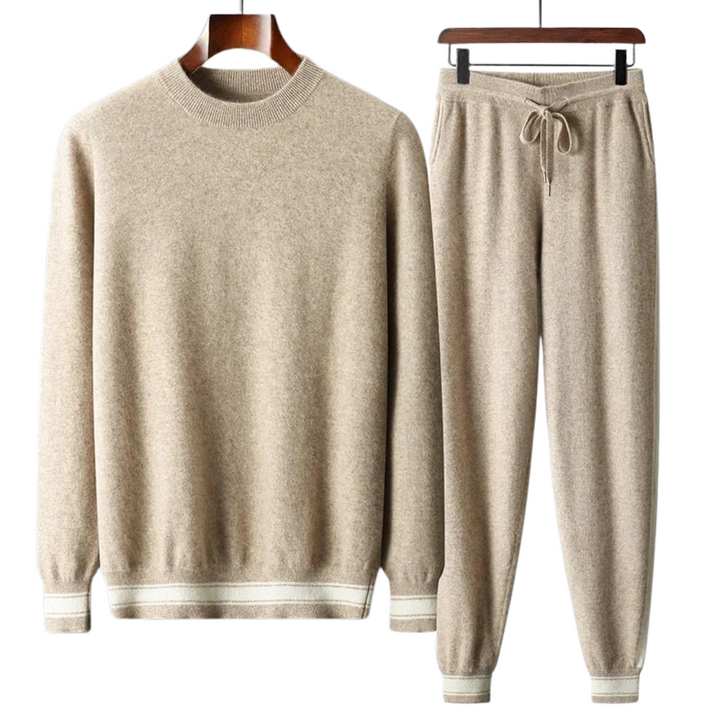 Maren | Elegant Cashmere Knit Sweater Set - Crew Neck Loungewear