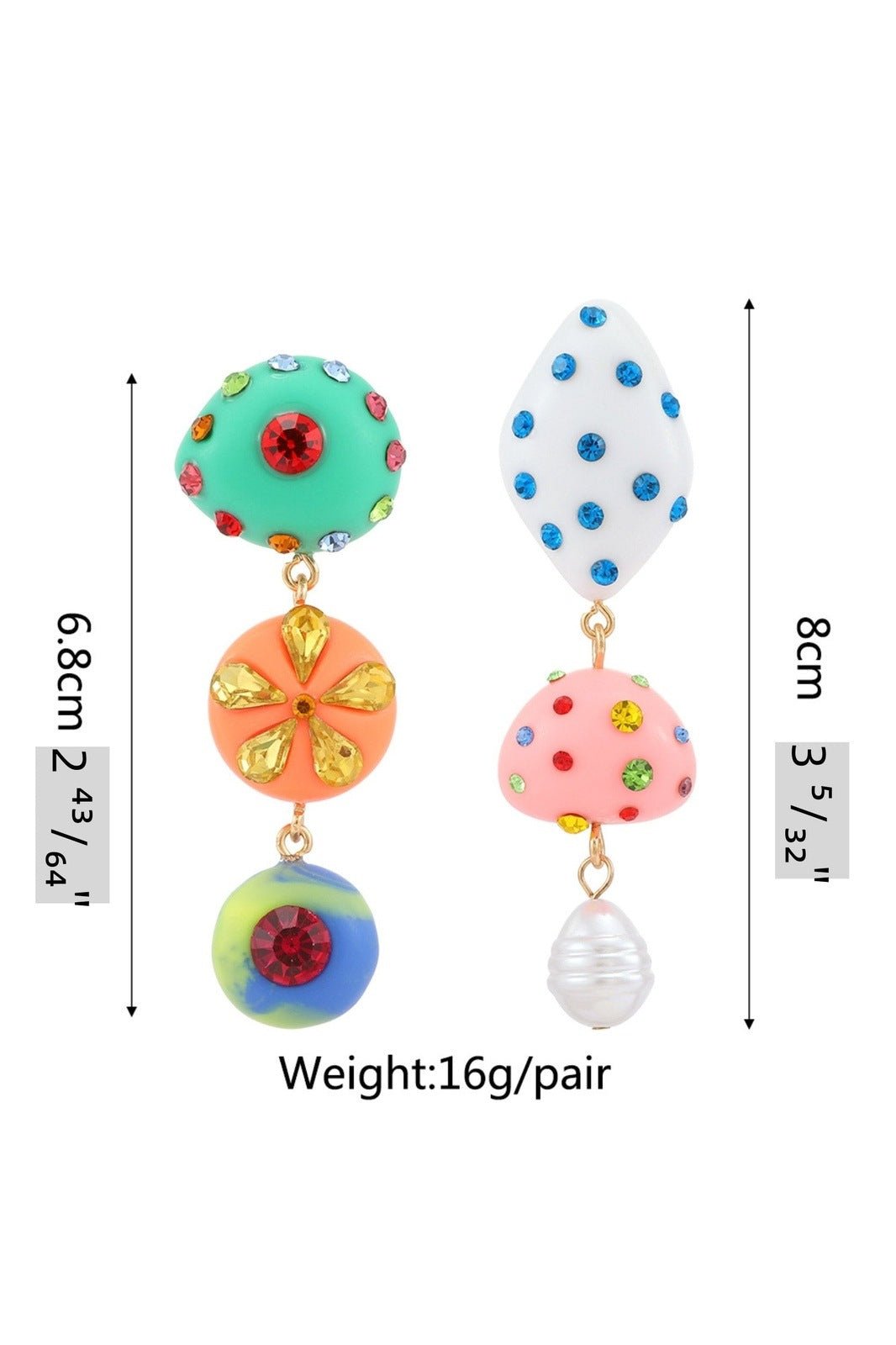 Tabitha | Chic Multicolor Rhinestone Drop Earrings