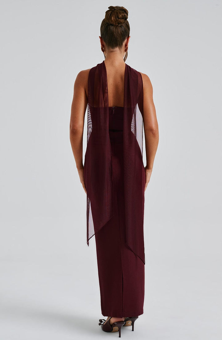 Riley | Elegant Strapless Halter Maxi Dress